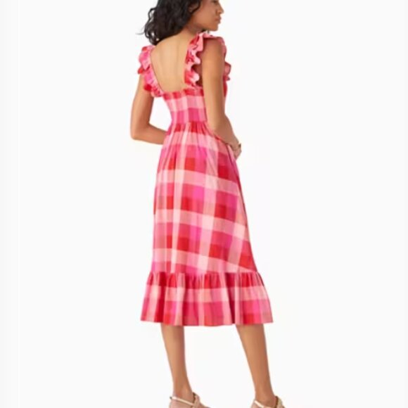 kate spade Picnic Woven Ruffle Midi Dress S NWT - Picture 2 of 3